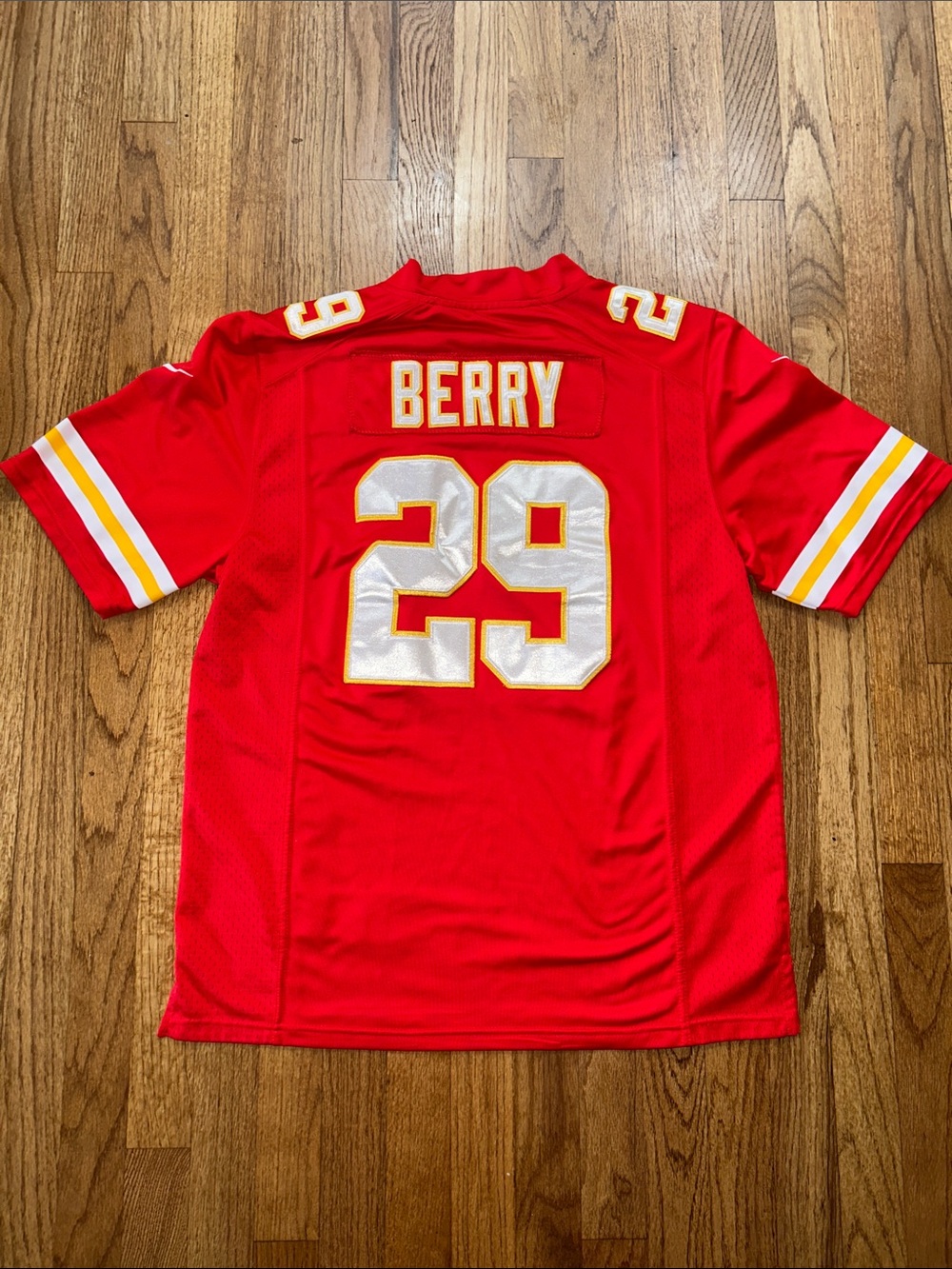 Kansas City Chiefs #29 Keyes Red Nike Bote Game Jersey - Picture 4 of 4